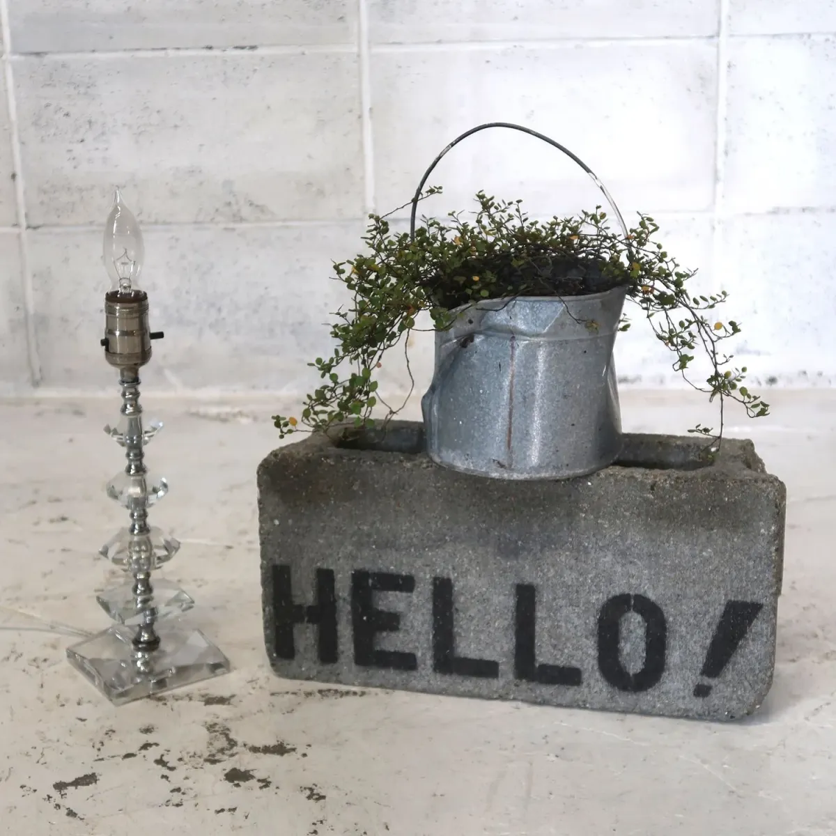 アンティーク ガラスベース テーブルランプ