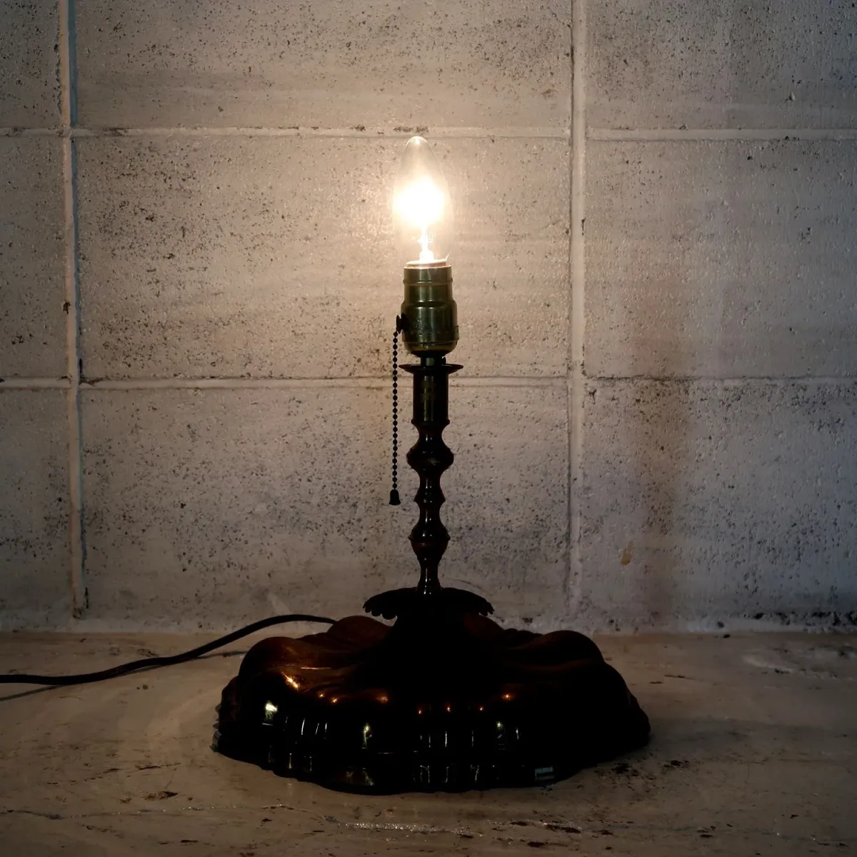 アンティーク メタルデザイン キャンドルランプ