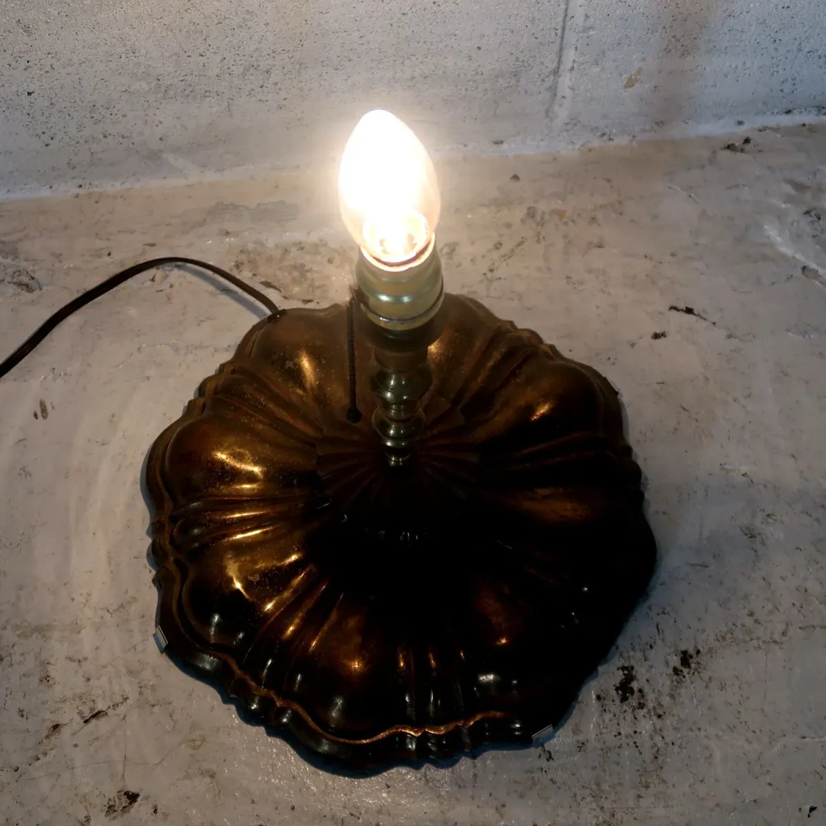 アンティーク メタルデザイン キャンドルランプ