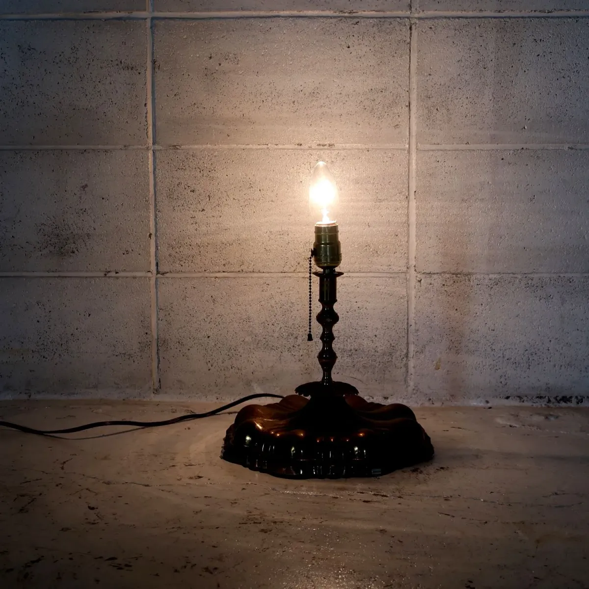 アンティーク メタルデザイン キャンドルランプ