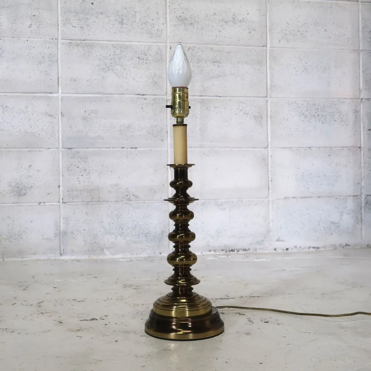 アンティーク ゴールドメタル キャンドルランプ