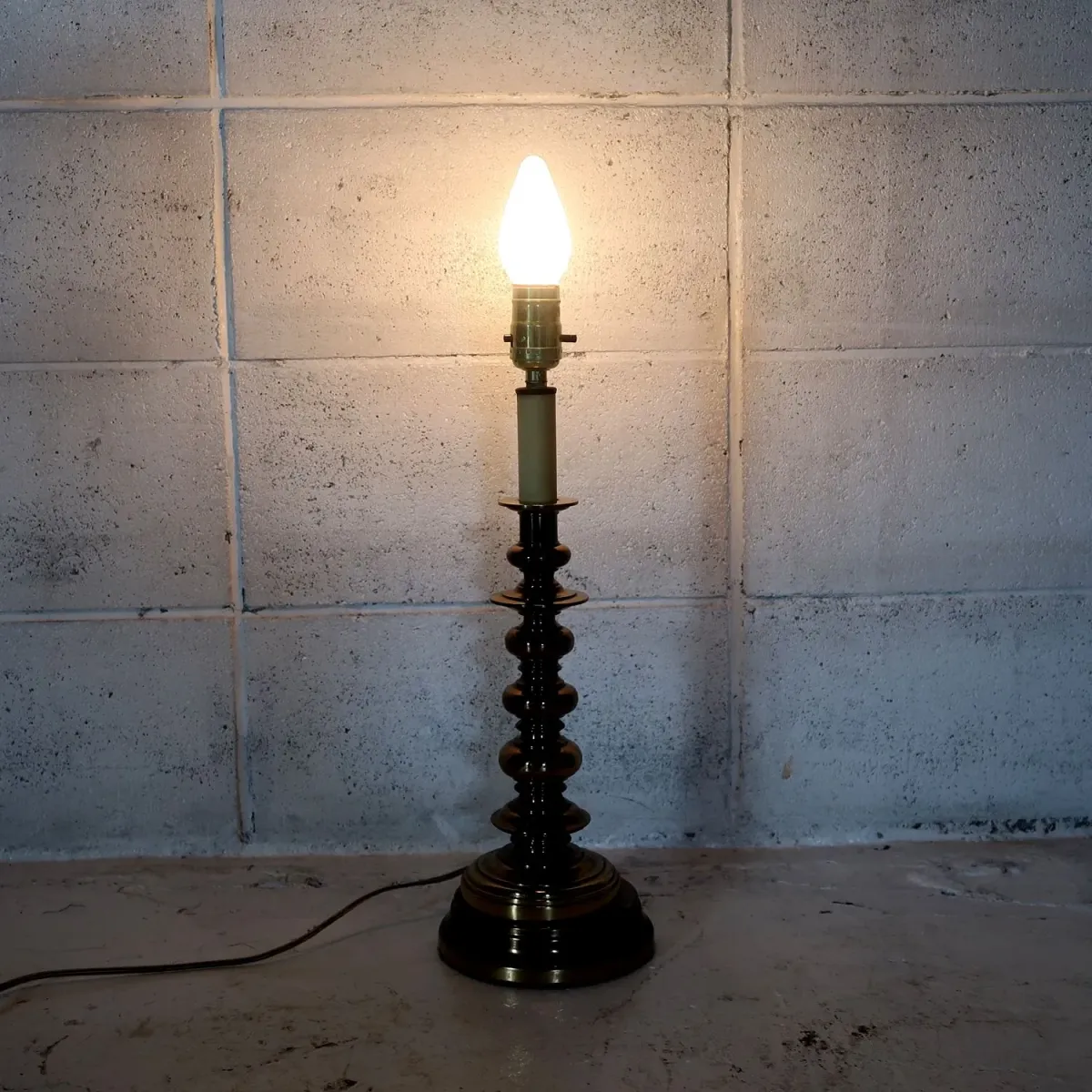 アンティーク ゴールドメタル キャンドルランプ