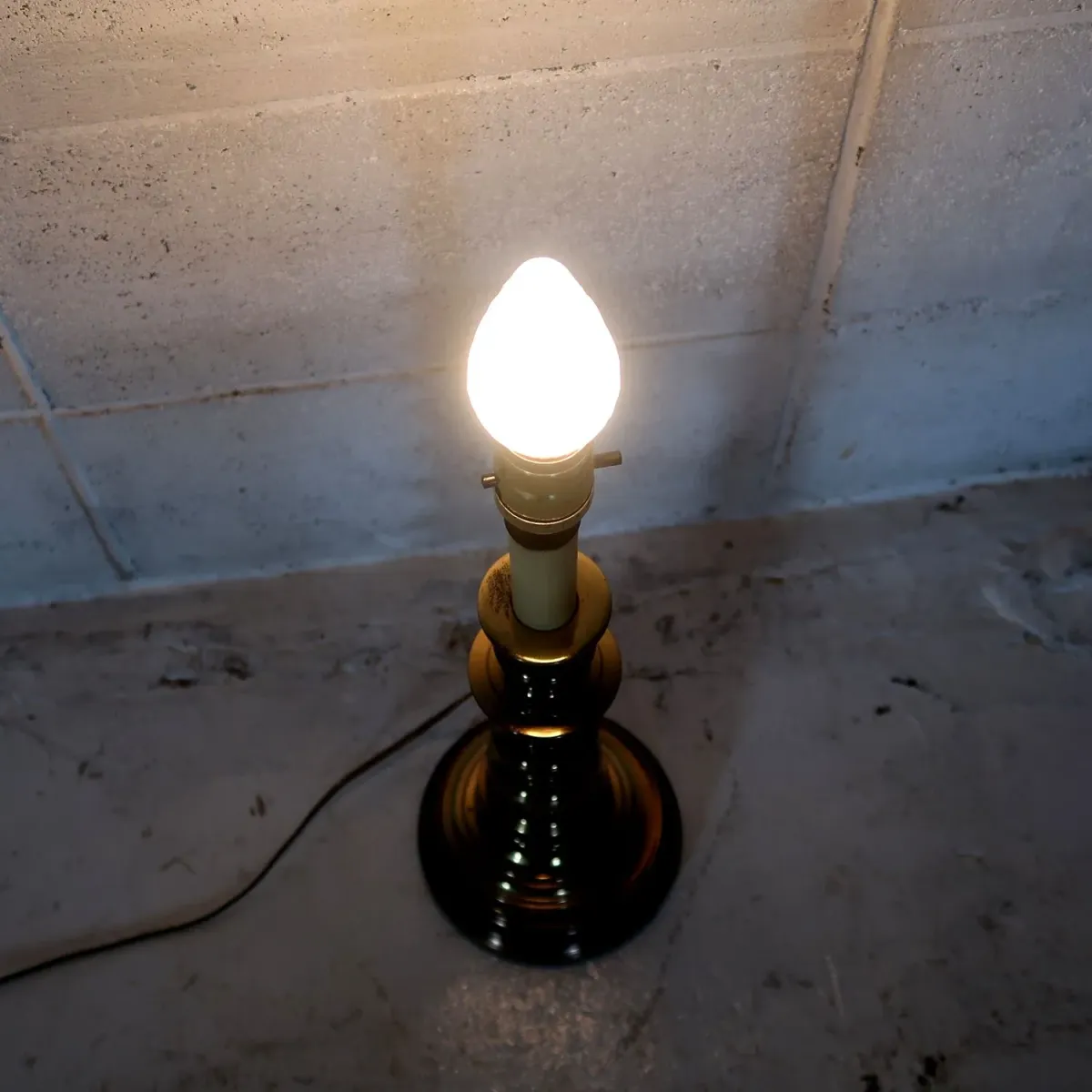 アンティーク ゴールドメタル キャンドルランプ