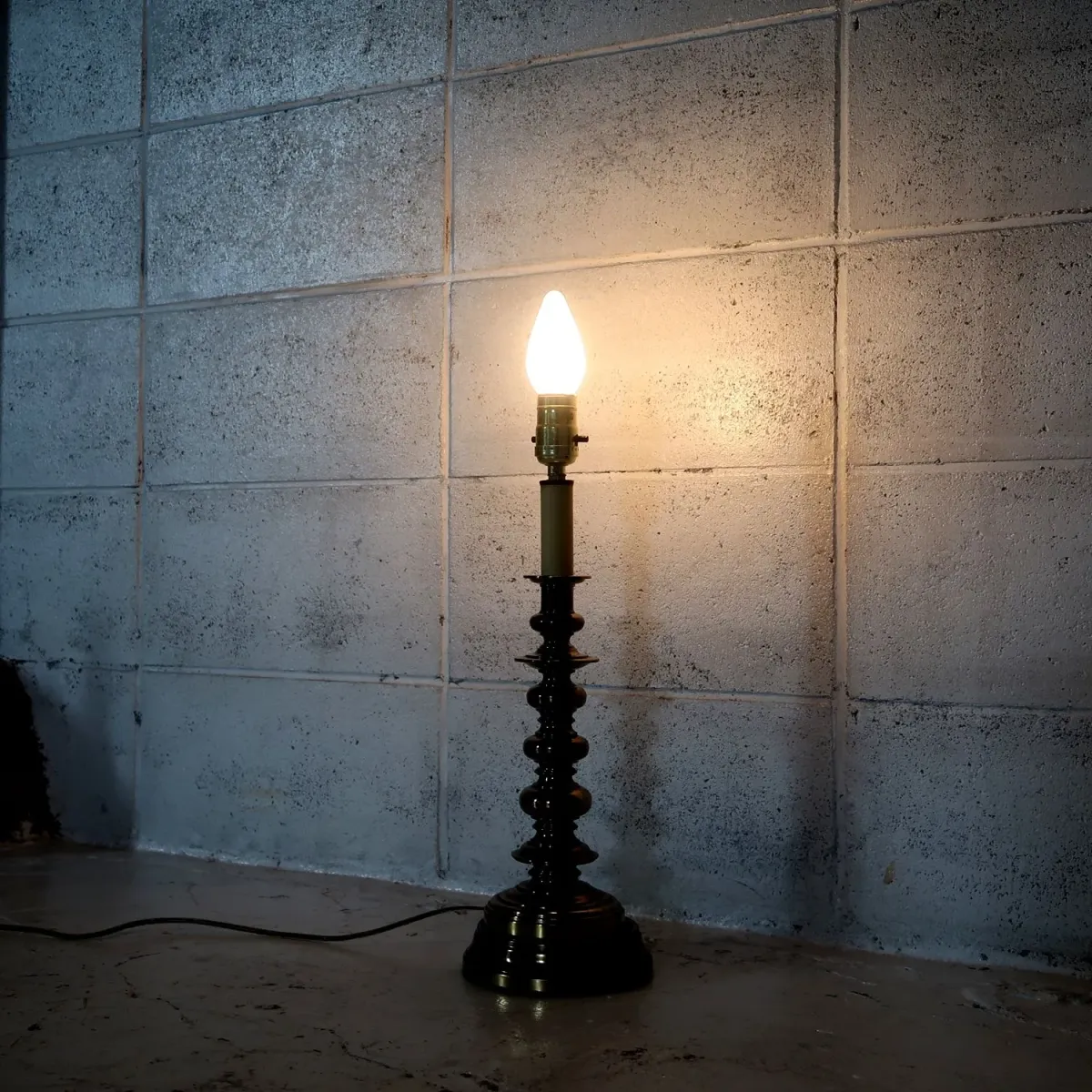 アンティーク ゴールドメタル キャンドルランプ