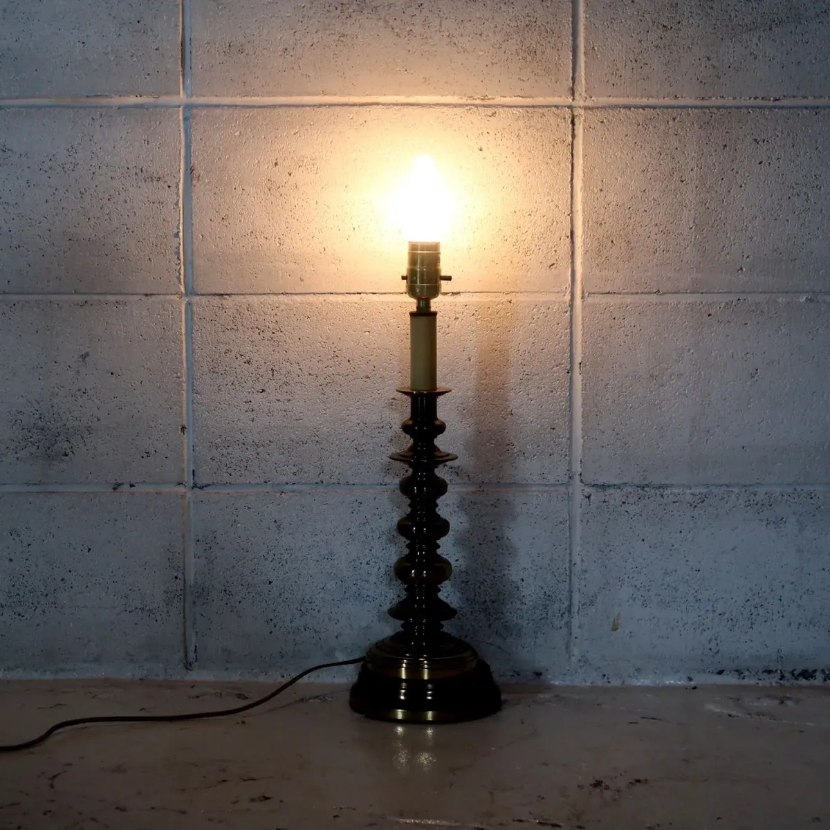 アンティーク ゴールドメタル キャンドルランプ