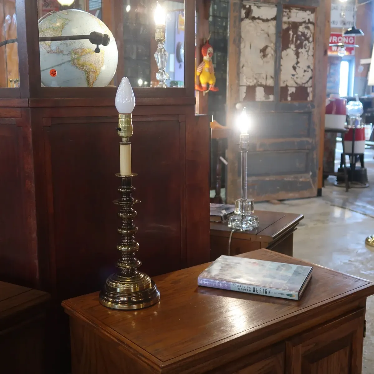 アンティーク ゴールドメタル キャンドルランプ
