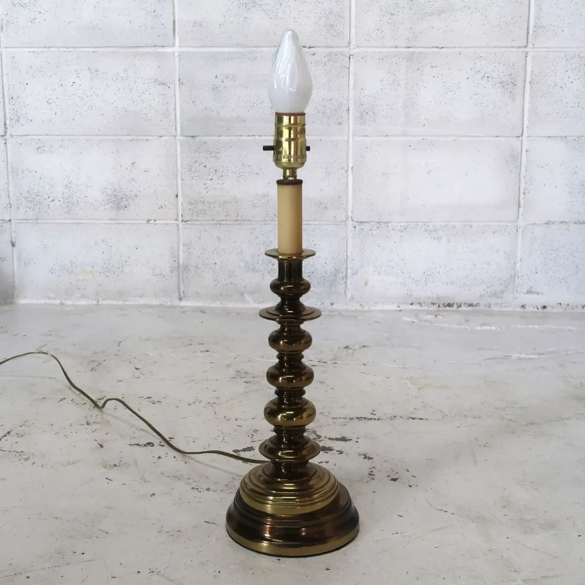 アンティーク ゴールドメタル キャンドルランプ