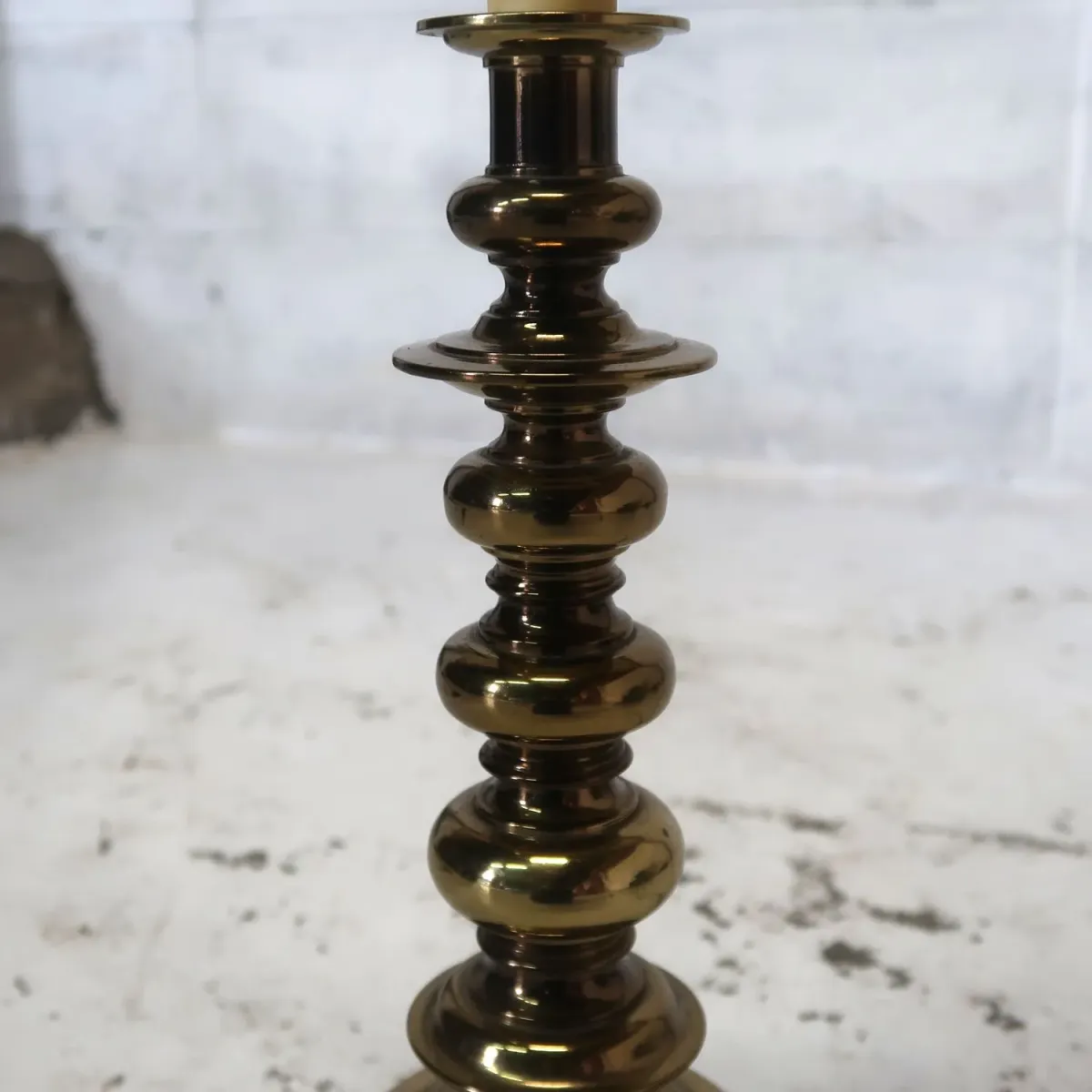 アンティーク ゴールドメタル キャンドルランプ