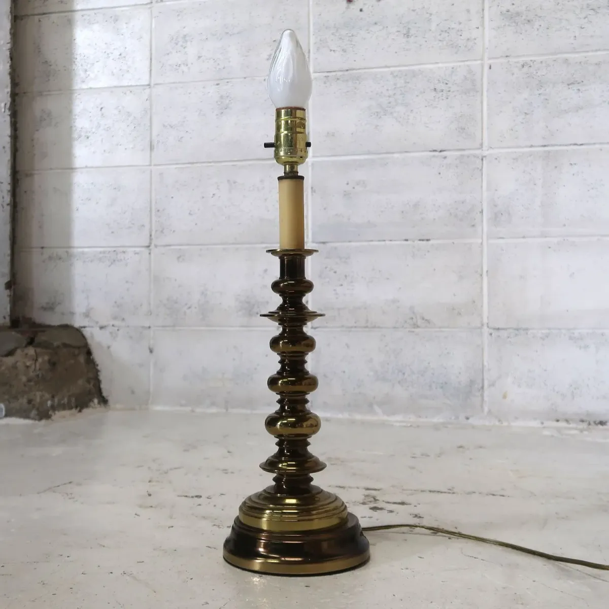 アンティーク ゴールドメタル キャンドルランプ