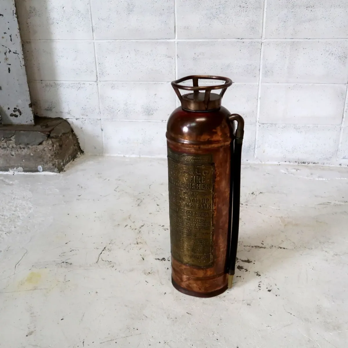 ビンテージ 消火器 銅×真鍮