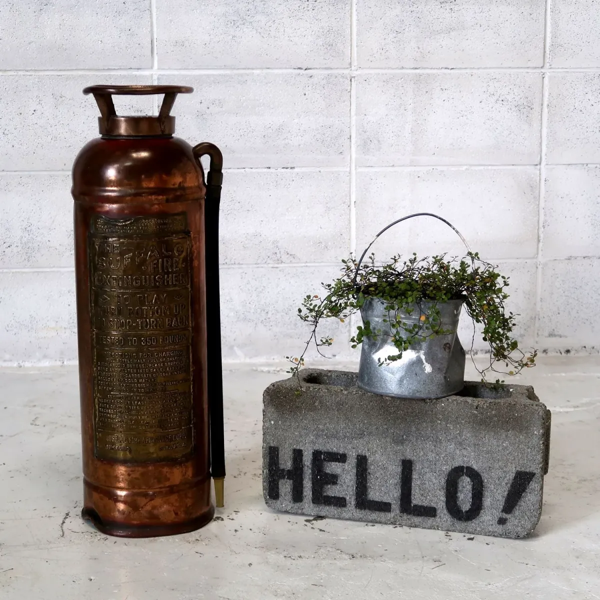 ビンテージ 消火器 銅×真鍮