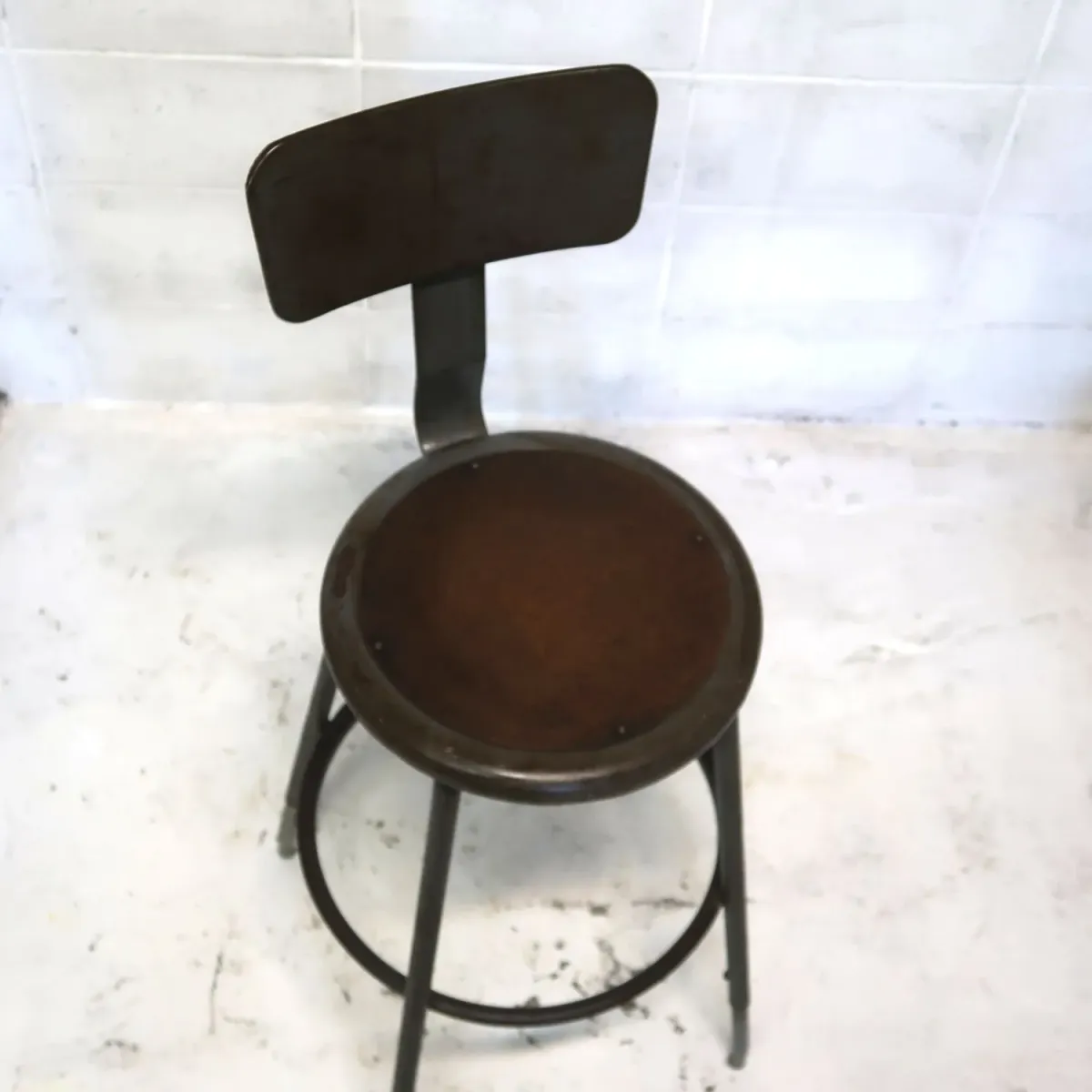 ビンテージ インダストリアル メタルスツール