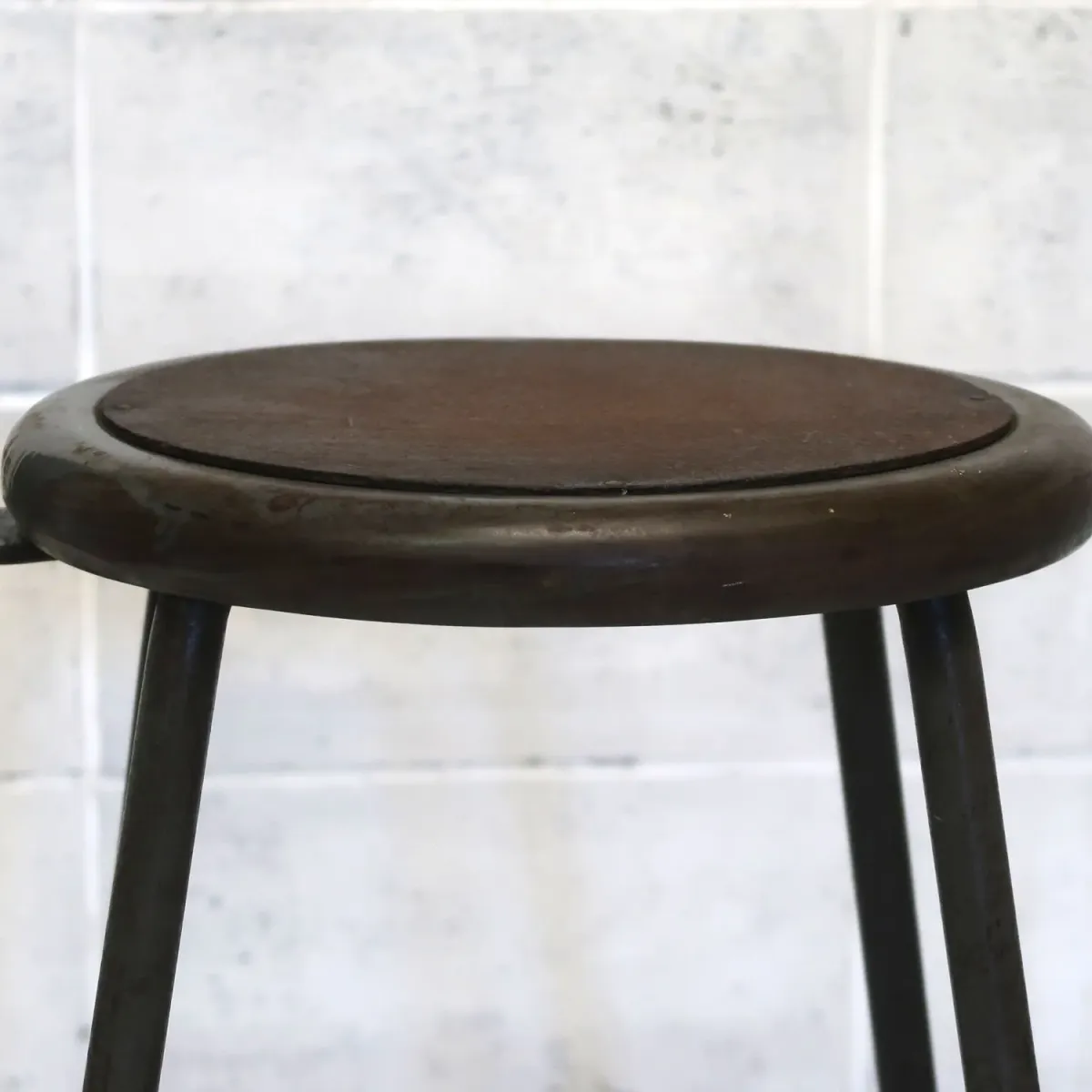 ビンテージ インダストリアル メタルスツール