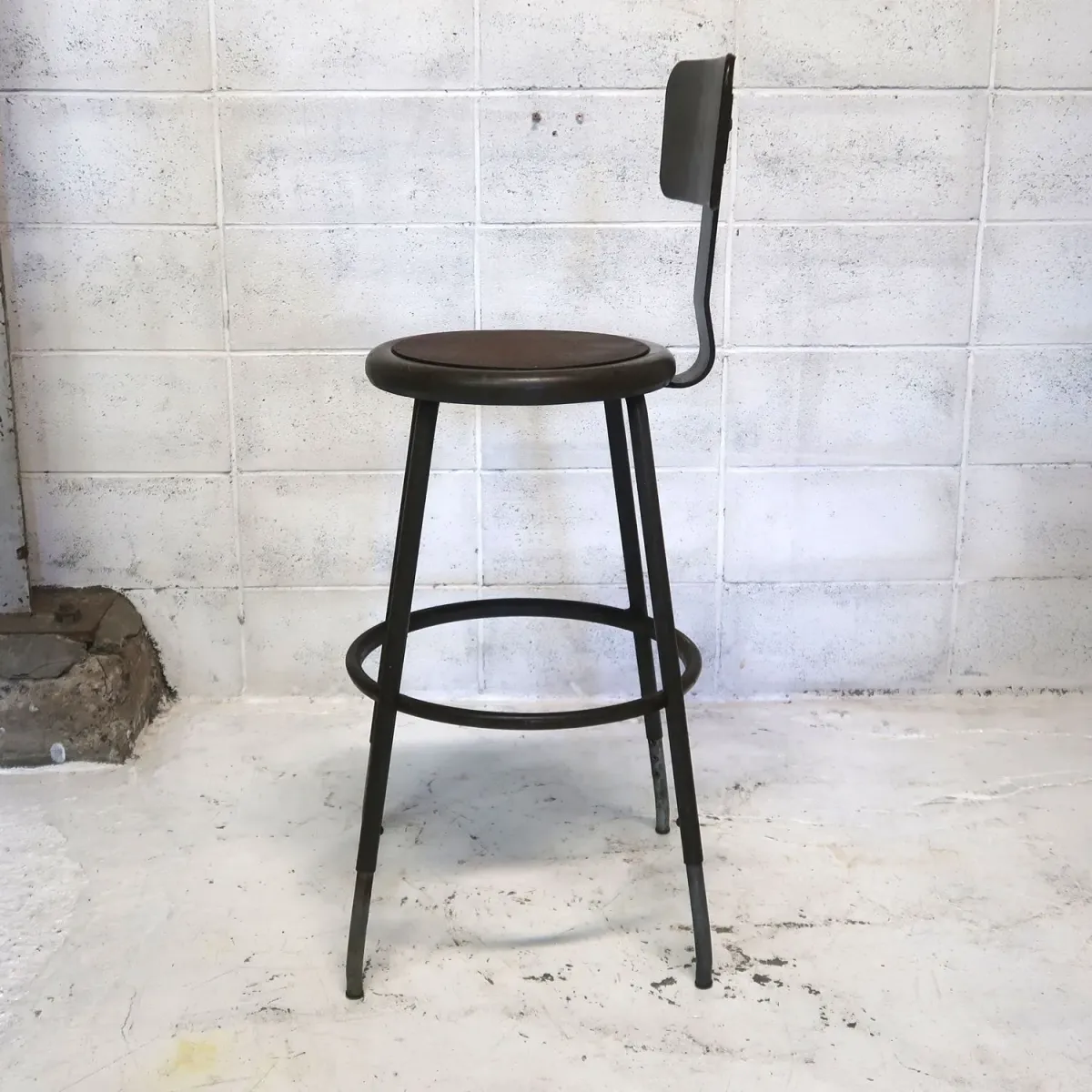 ビンテージ インダストリアル メタルスツール