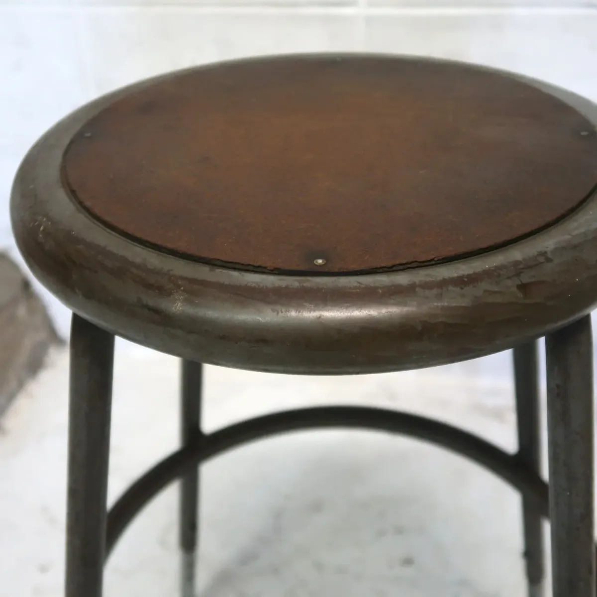 ビンテージ インダストリアル メタルスツール