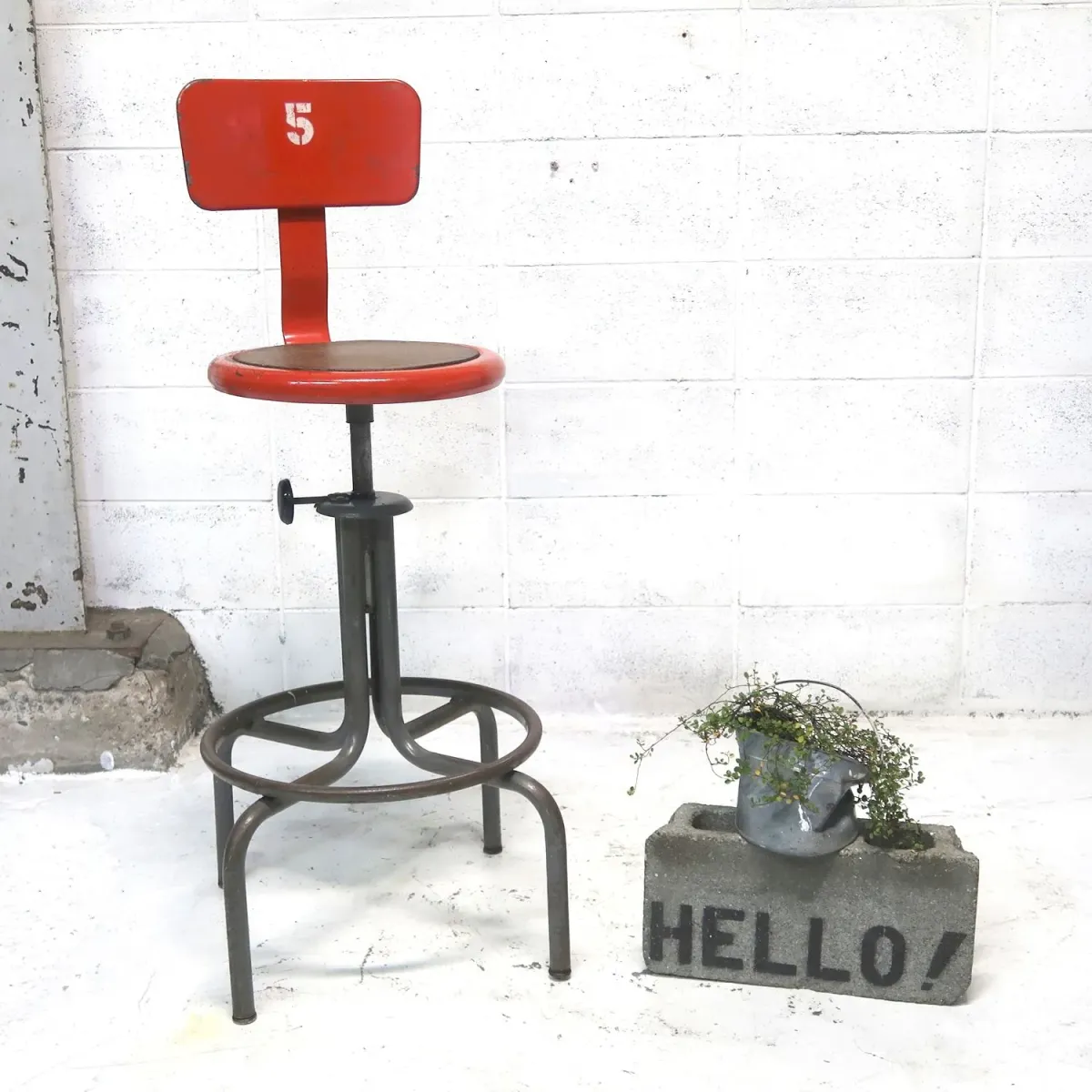 ビンテージ メタル ドラフティングチェア