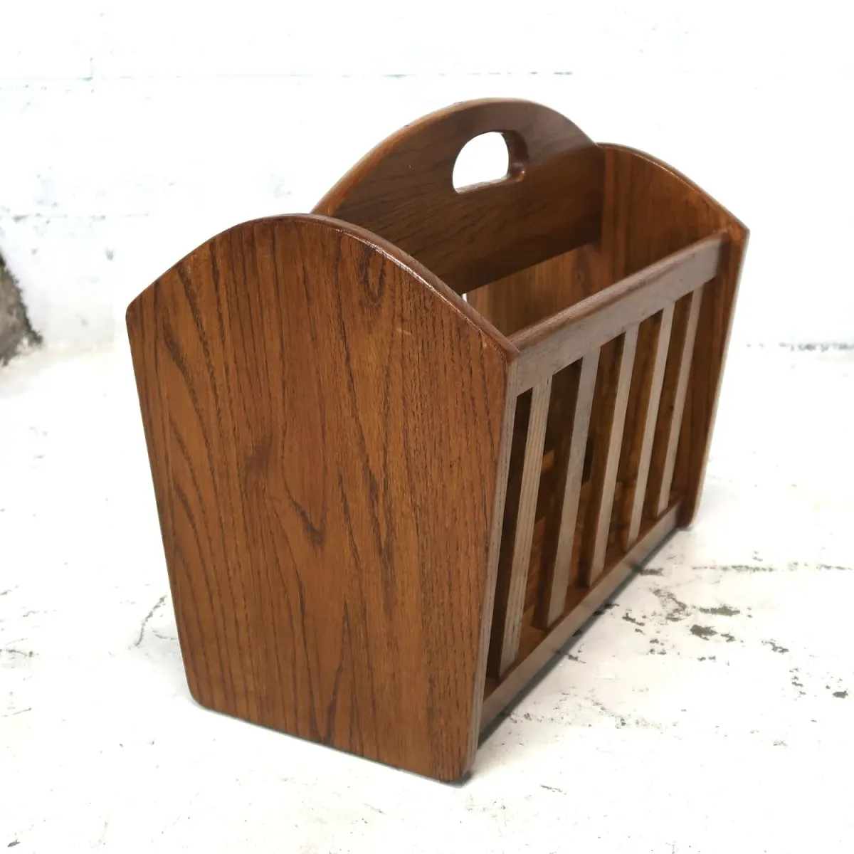 アンティーク ウッド マガジンラック