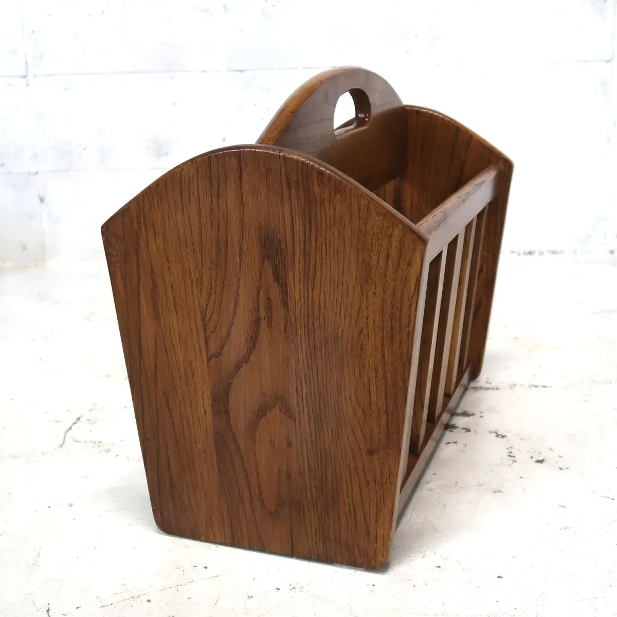 アンティーク ウッド マガジンラック