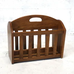 アンティーク ウッド マガジンラック