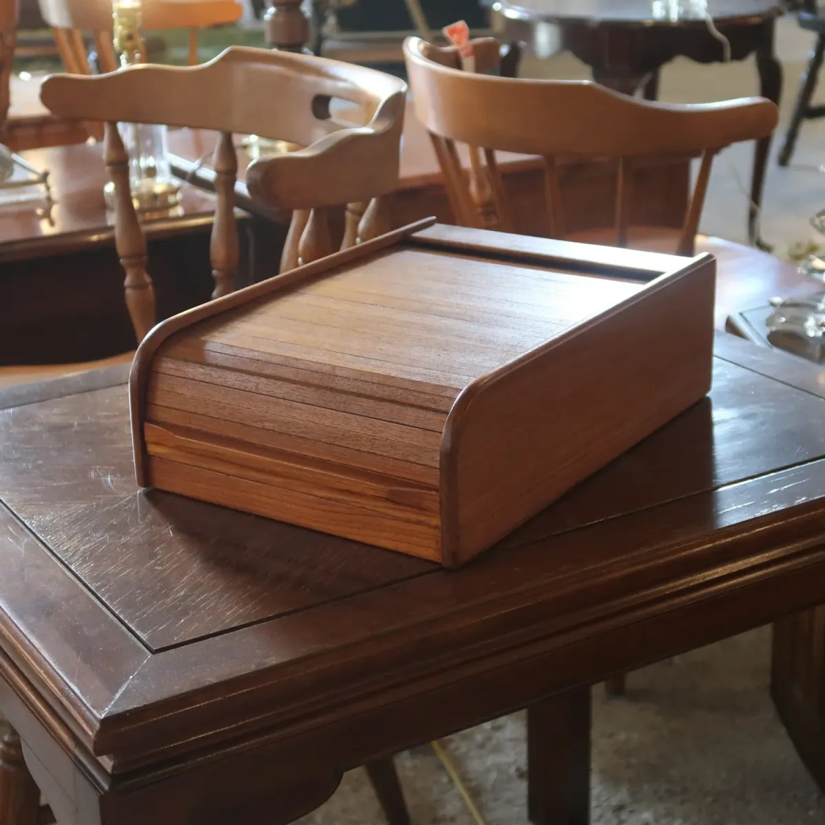 ビンテージ ロールトップ ウッドボックス