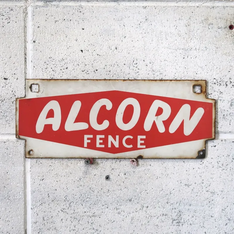 ALCORN FENCE ビンテージ ホーローサイン