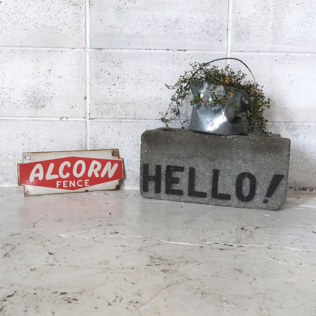 ALCORN FENCE ビンテージ ホーローサイン