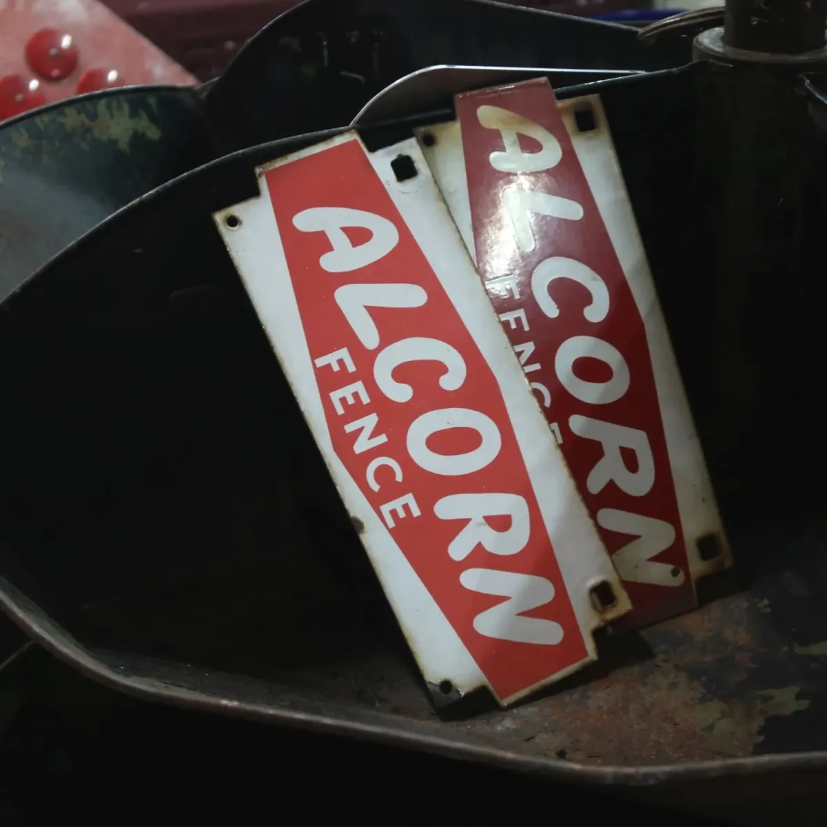 ALCORN FENCE ビンテージ ホーローサイン