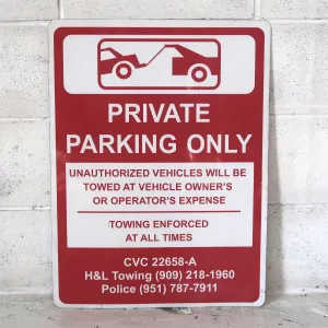 ロードサイン PRIVATE PARKING ONLY