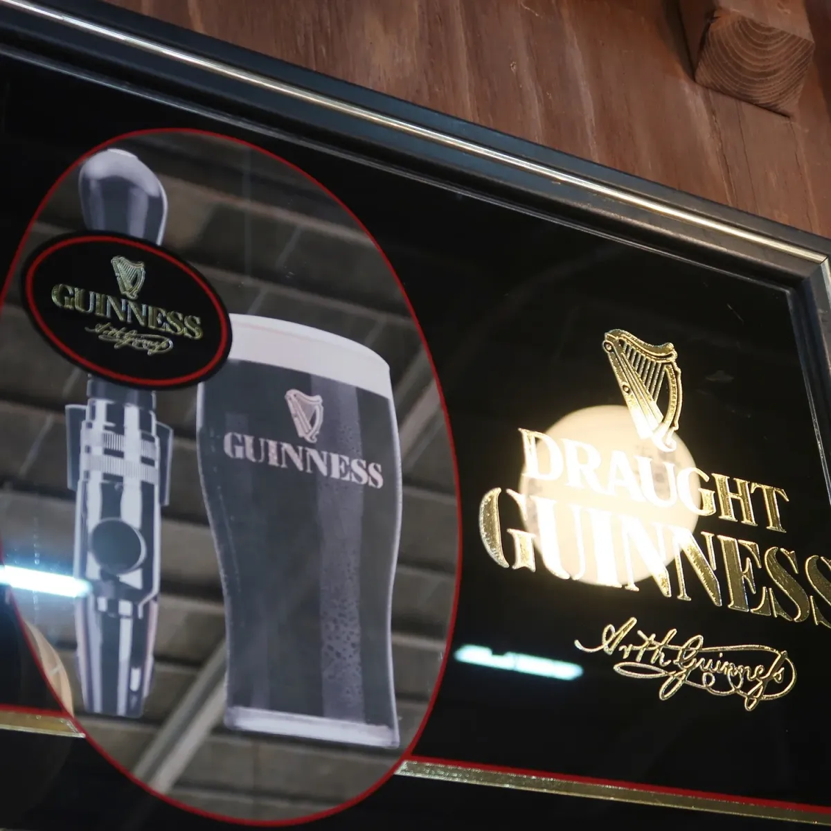 GUINNESS ビンテージ パブミラー