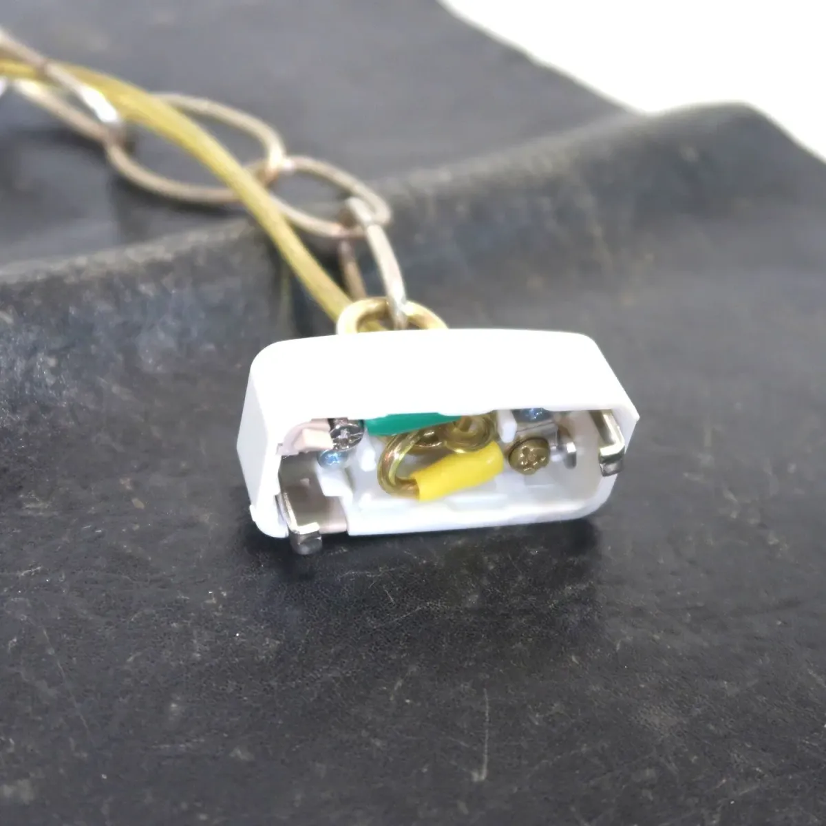 アンティーク クラックガラスランプ グリーン