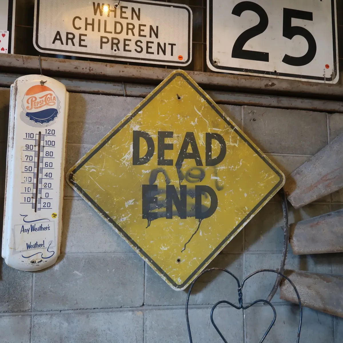 DEAD END ビンテージ ロードサイン