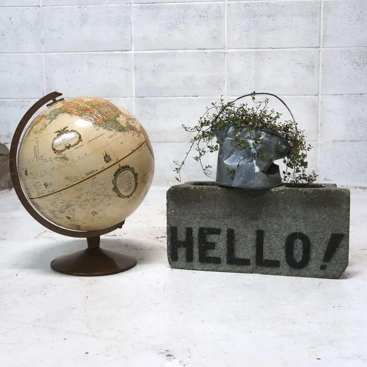 REPLOGLE 白地球儀 ホワイトオーシャン