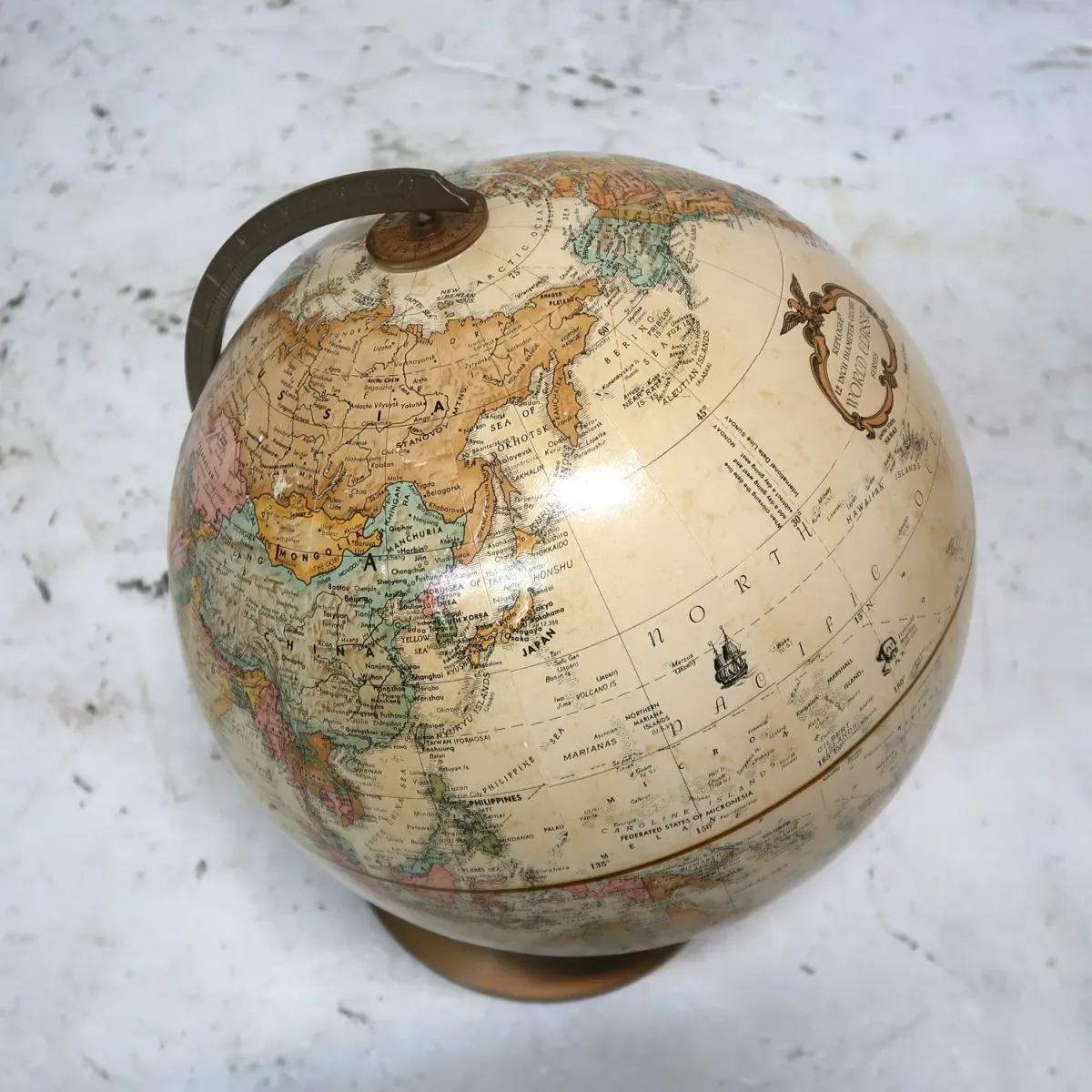 REPLOGLE 白地球儀 ホワイトオーシャン