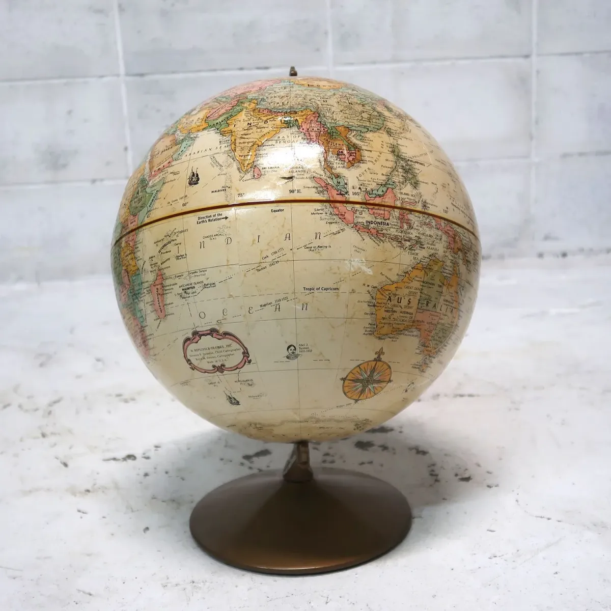 REPLOGLE 白地球儀 ホワイトオーシャン