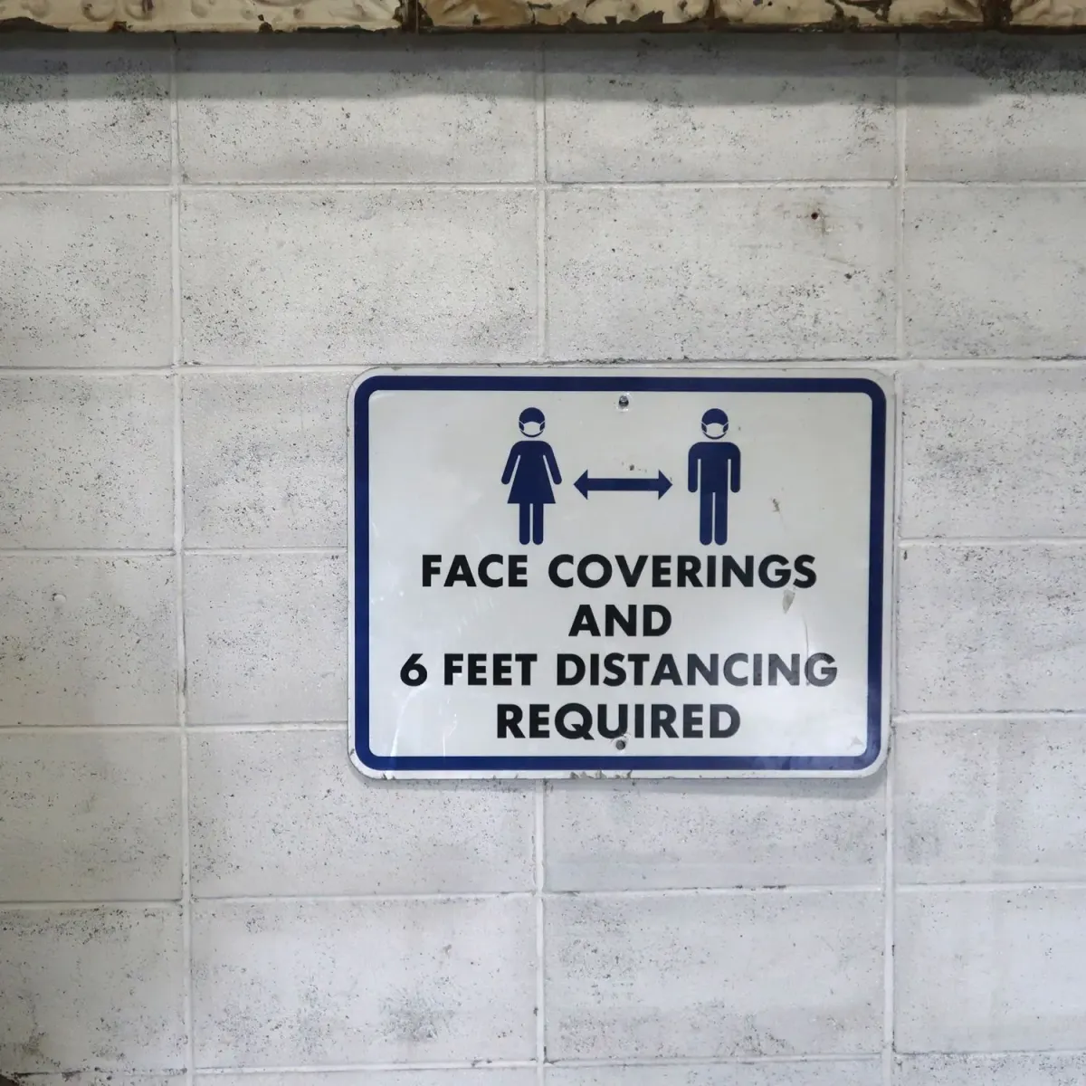 FACE COVERINGS メタルサイン