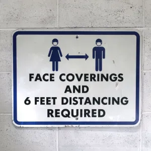 FACE COVERINGS メタルサイン