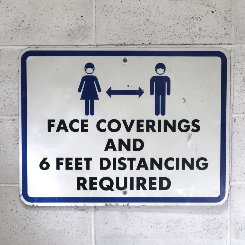 FACE COVERINGS メタルサイン