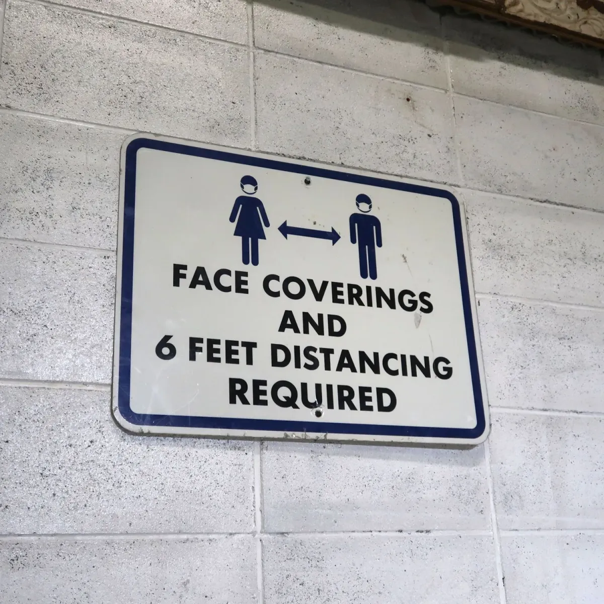 FACE COVERINGS メタルサイン