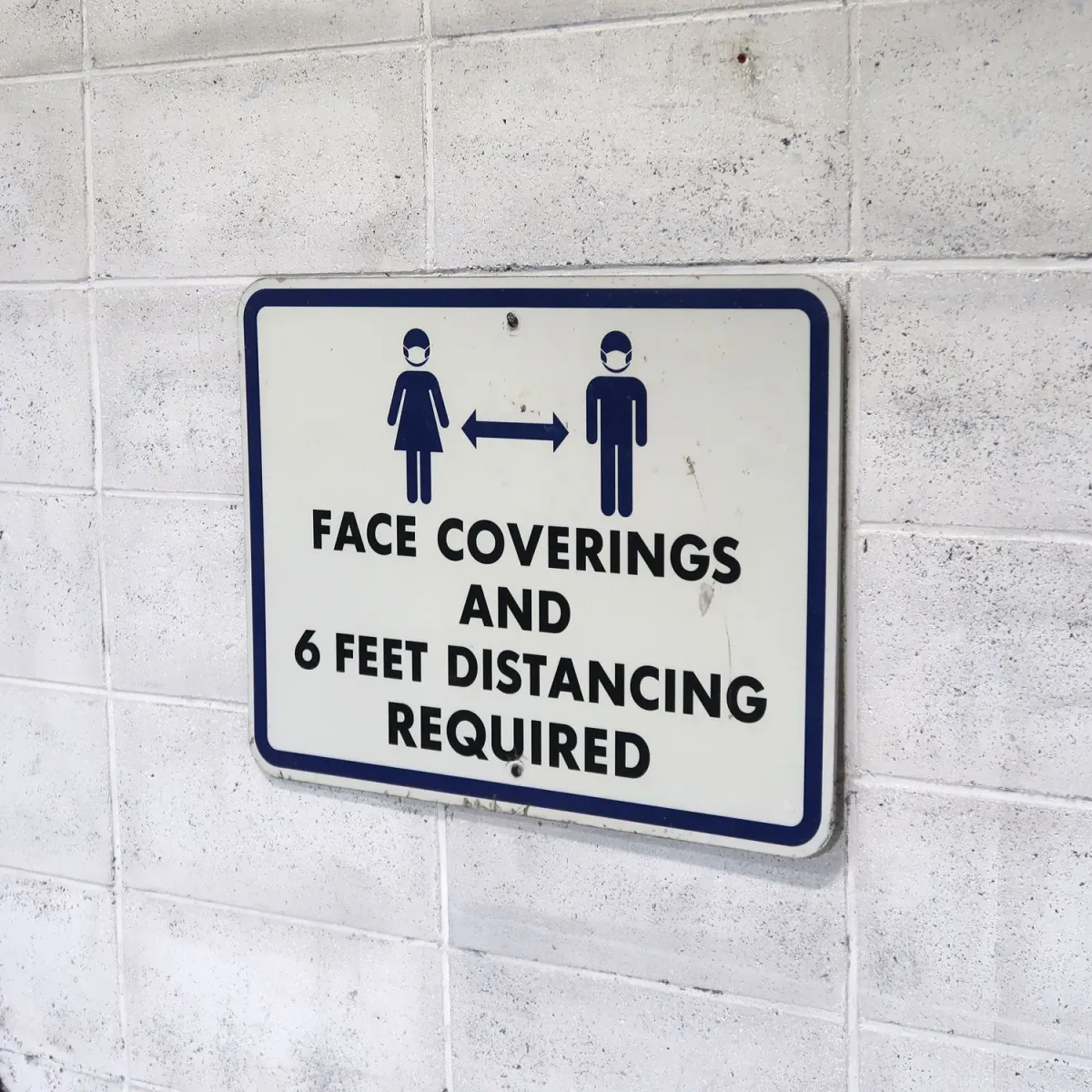 FACE COVERINGS メタルサイン