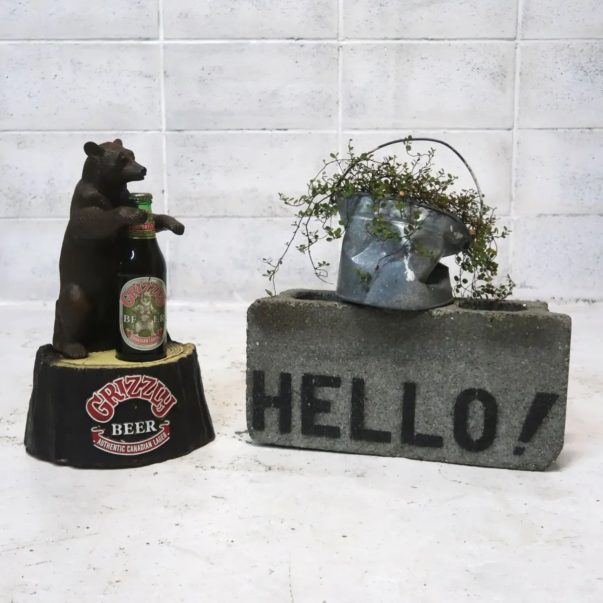 GRIZZLY BEER ビンテージ ディスプレイサイン