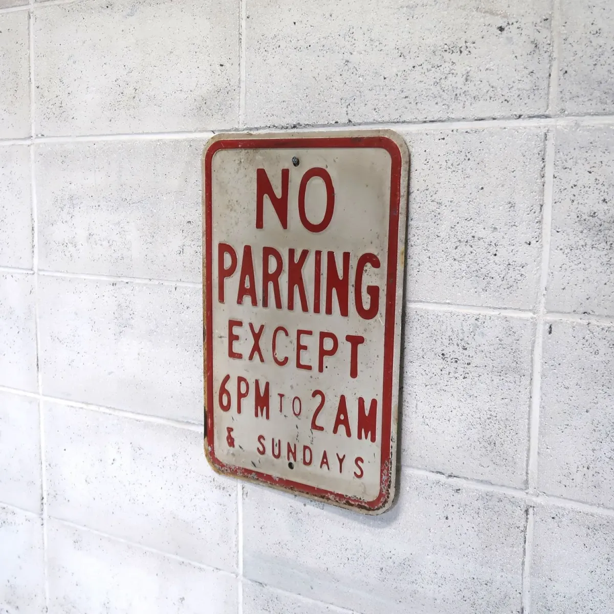 NO PARKING ビンテージ ロードサイン