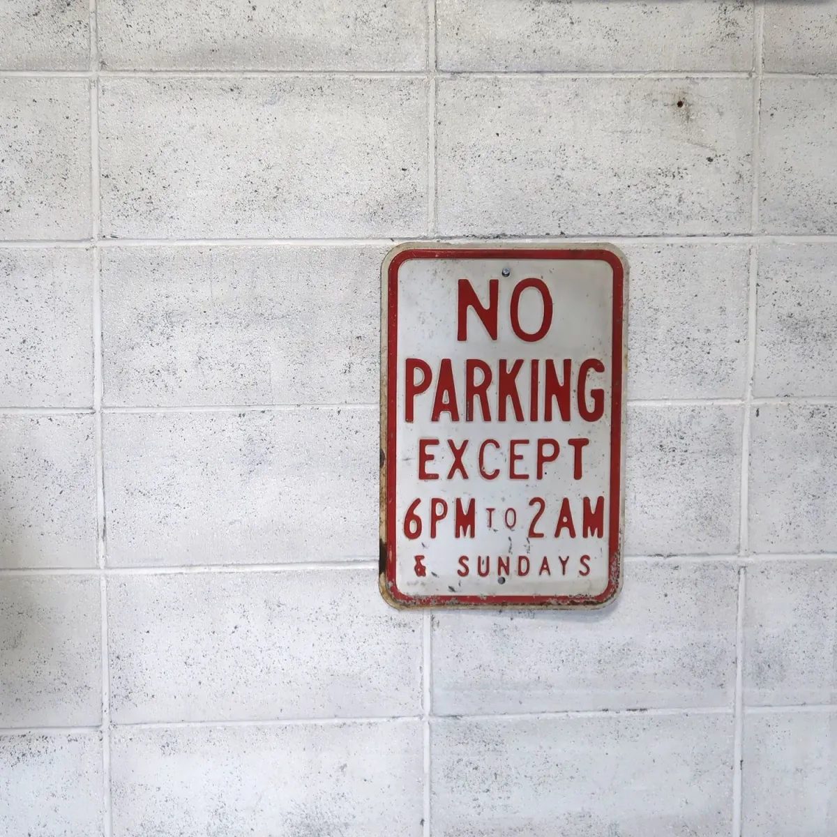 NO PARKING ビンテージ ロードサイン