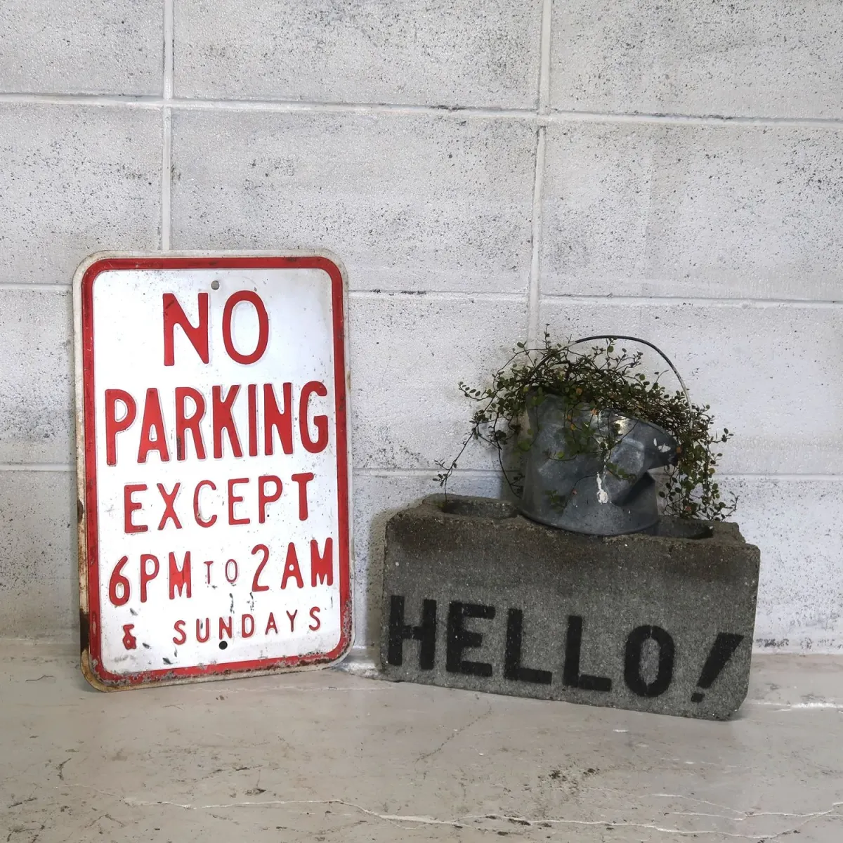 NO PARKING ビンテージ ロードサイン