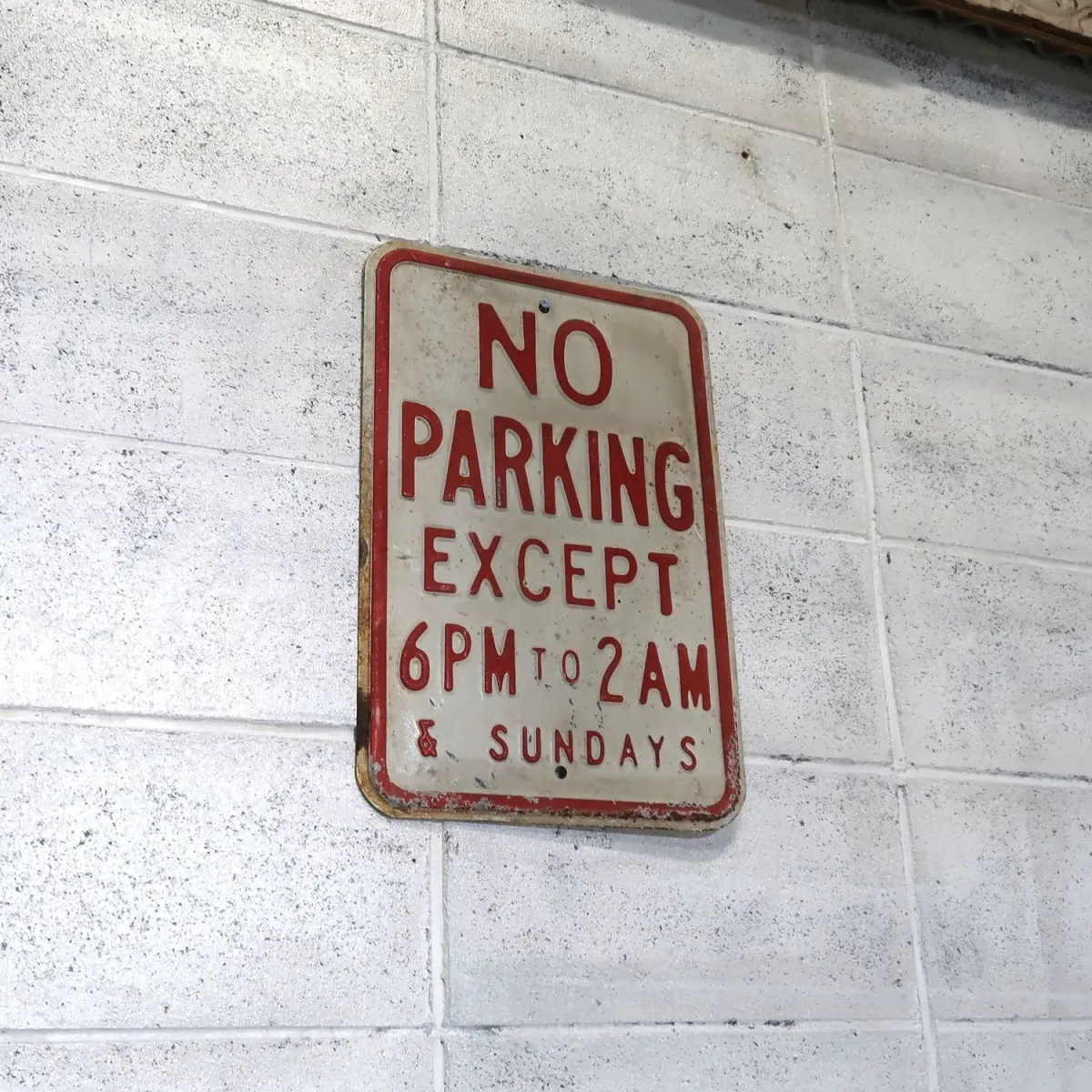 NO PARKING ビンテージ ロードサイン