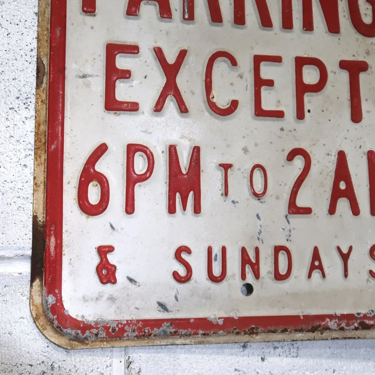 NO PARKING ビンテージ ロードサイン