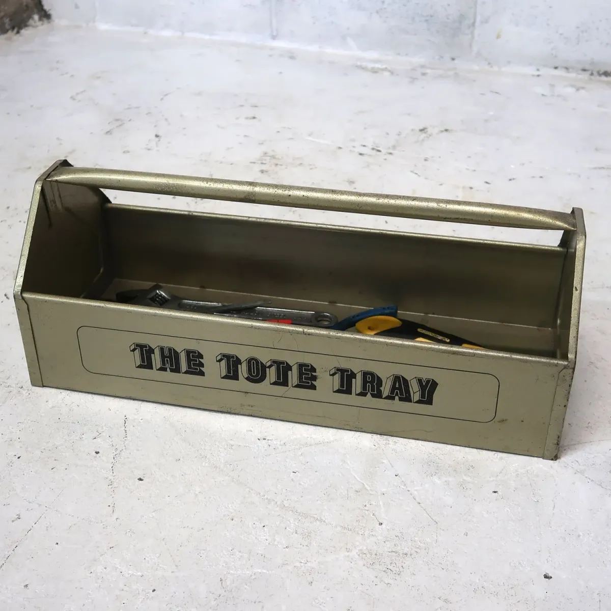 ビンテージ メタル ツールトート