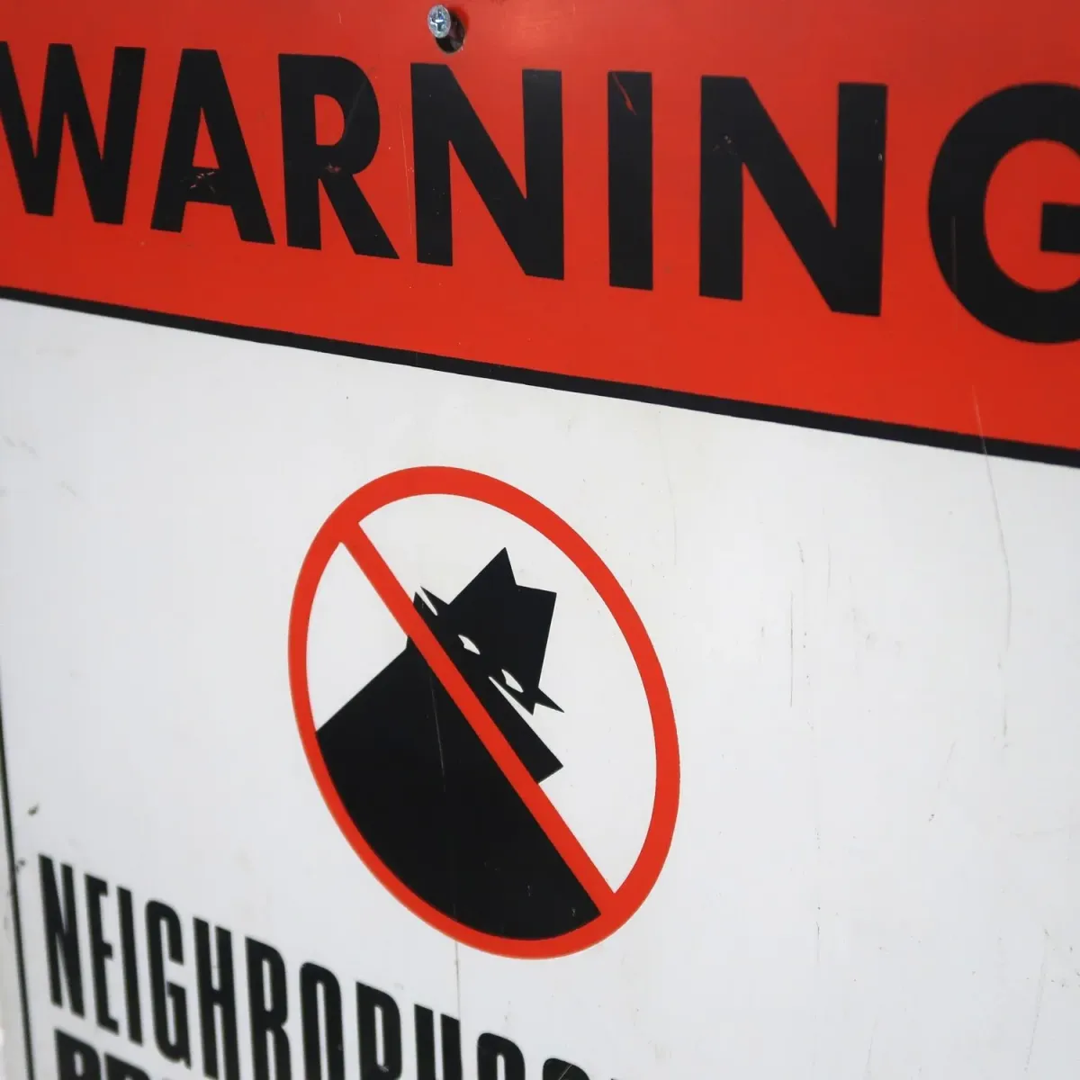WARNING ビンテージ メタルサイン