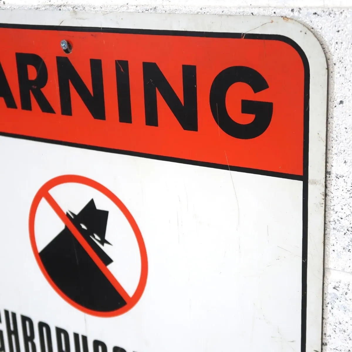 WARNING ビンテージ メタルサイン