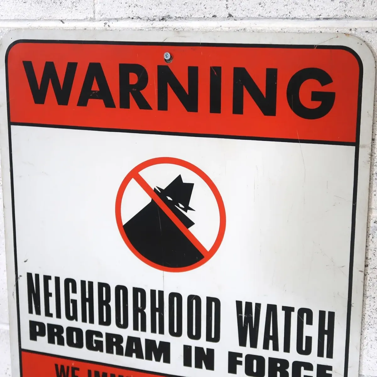 WARNING ビンテージ メタルサイン