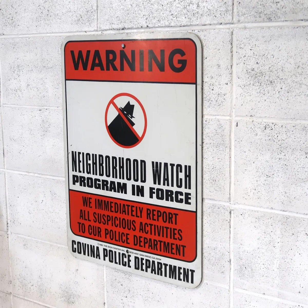 WARNING ビンテージ メタルサイン